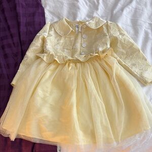 Blue Bird Cream Floral Baby Dress